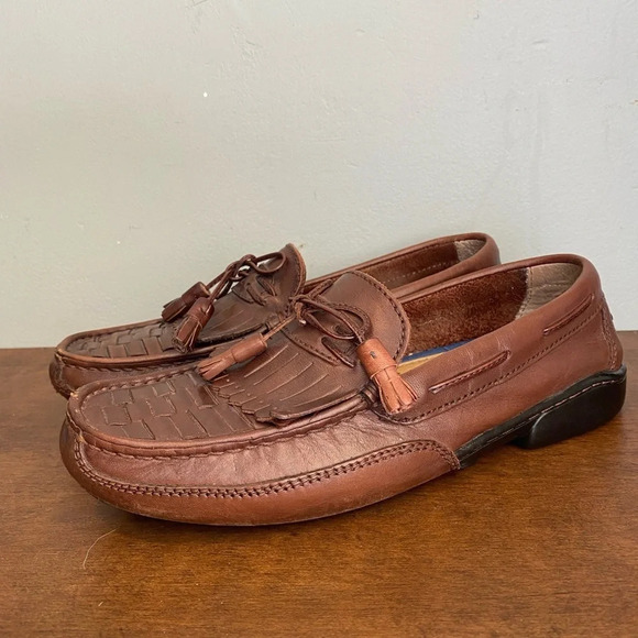Giorgio Brutini Tassel Loafers Mens Shoes Size 8.5 Newark Brown Leather Shoes - Picture 5 of 8